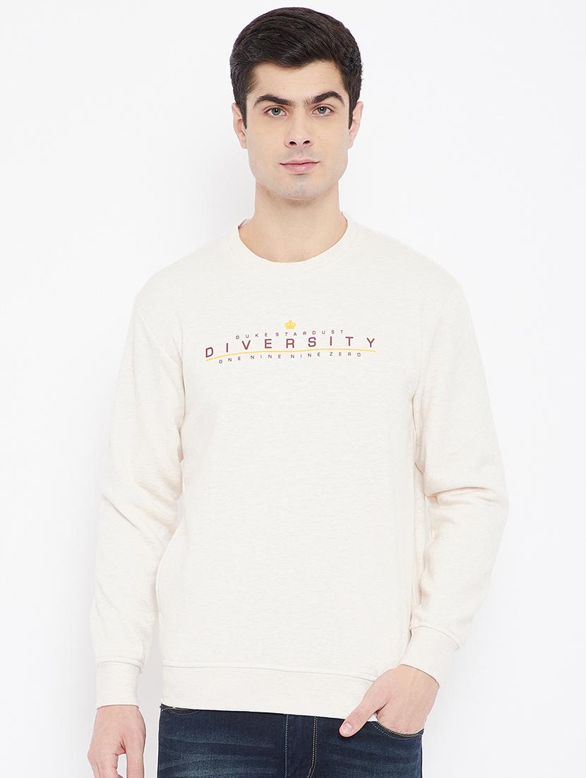 beige printed sweatshirt - 17813977 - Zoom Image - 0