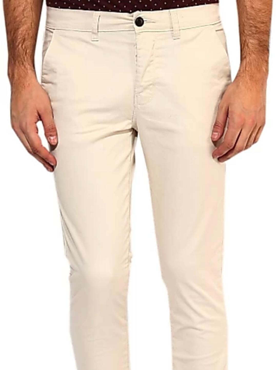 cream cotton blend trouser  - 17813998 -  Zoom Image - 0