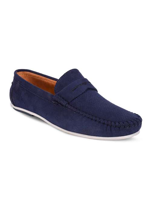 blue suede slip on loafers - 17814490 -  Standard Image - 0