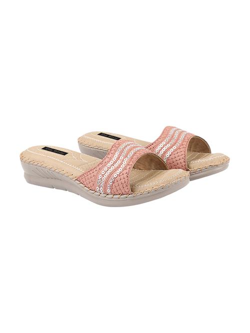 pink synthetic slip on sandals - 17815016 -  Standard Image - 0