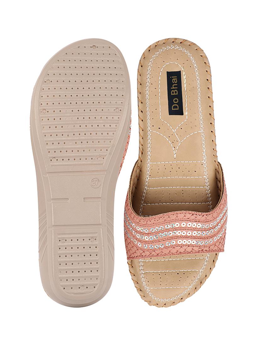 pink synthetic slip on sandals - 17815016 - Standard Image - 3