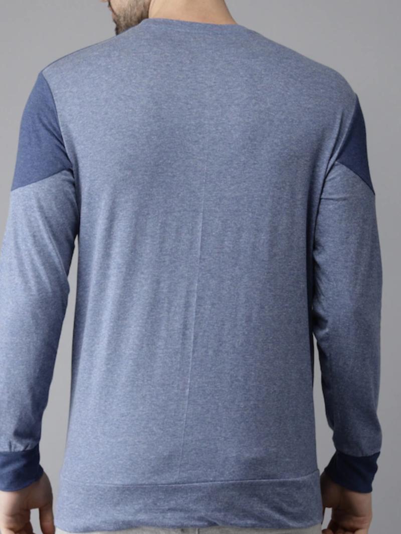 lightblue slub tshirt - 17815034 - Zoom Image - 0