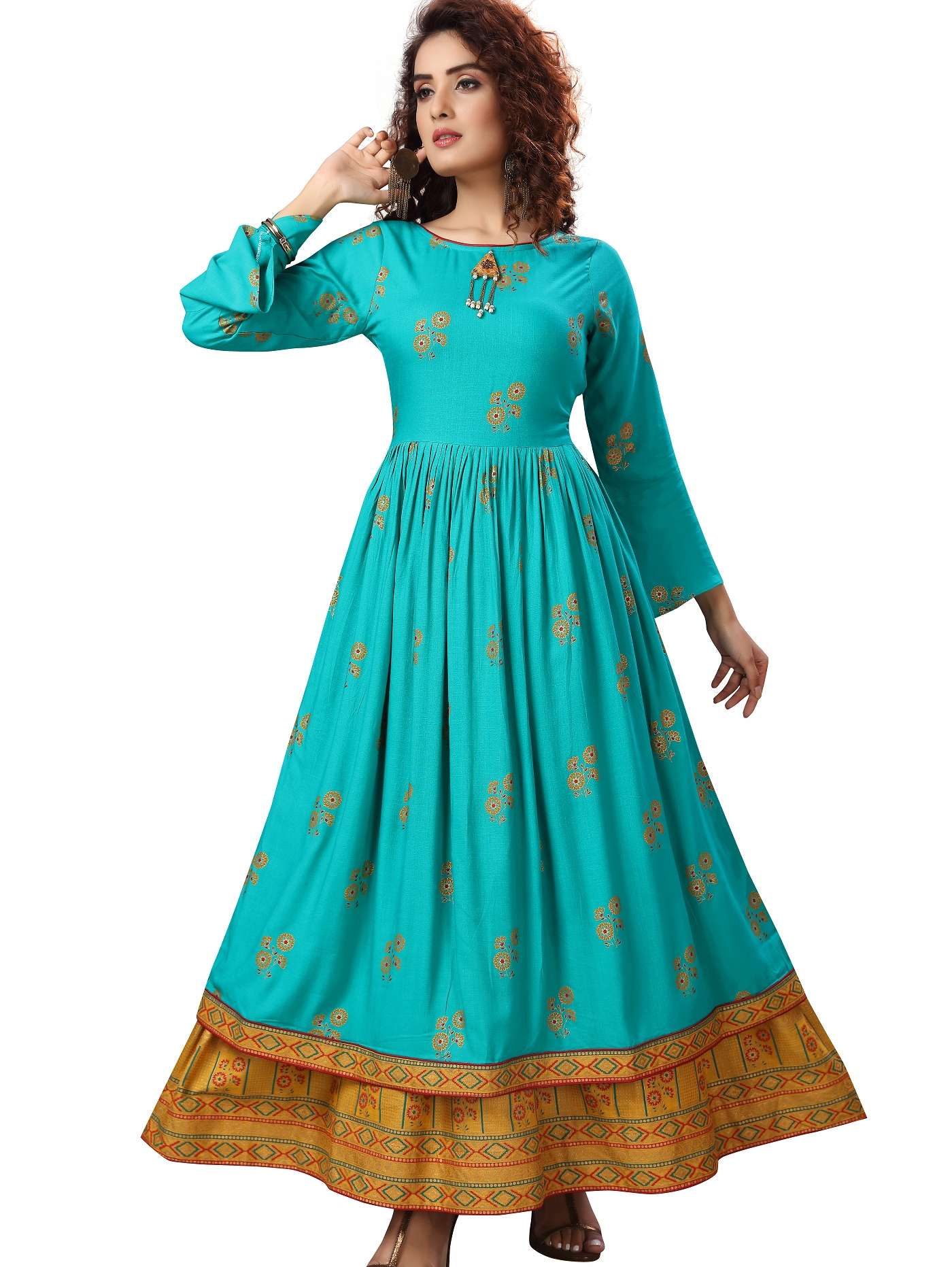 women's layered kurta