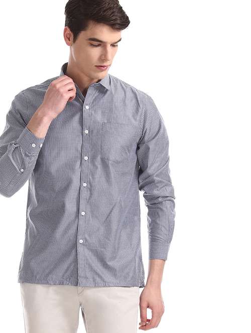 grey striped formal shirt - 17817247 -  Standard Image - 0