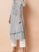 intricate coloured lace on hem and - 17818053 - Zoom Image - 0