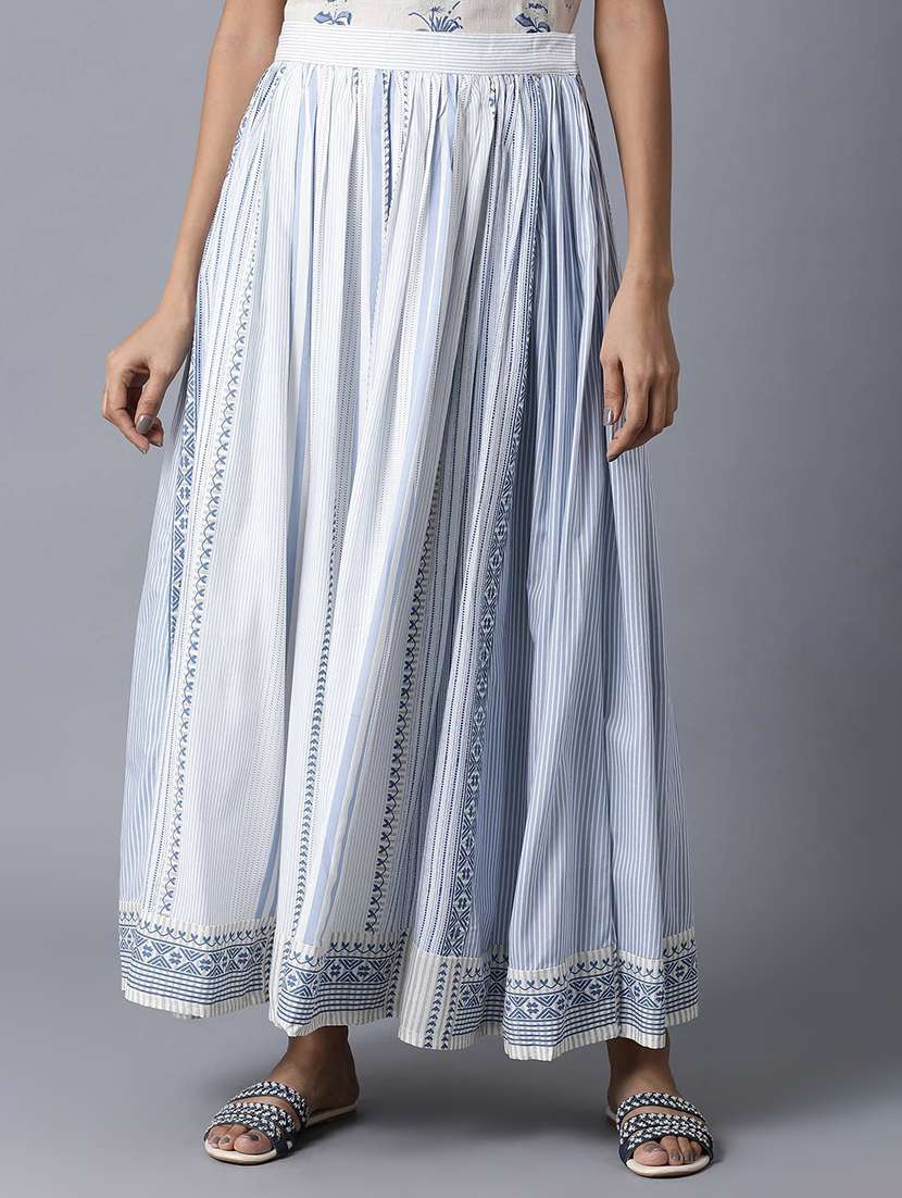 beige viscose flared skirt