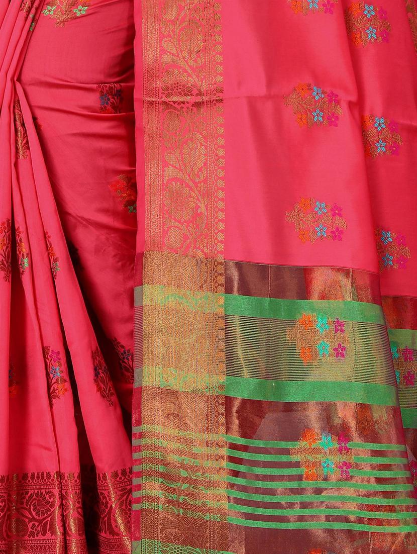 zari work kanjivaram saree with blouse - 17819645 - Standard Image - 3