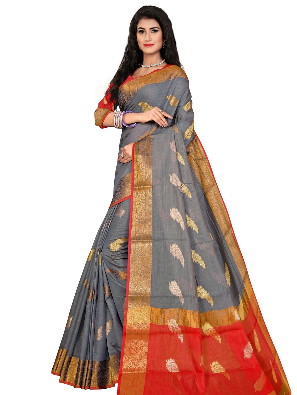 zari work kanjivaram saree with blouse - 17819653 - Zoom Image - 0