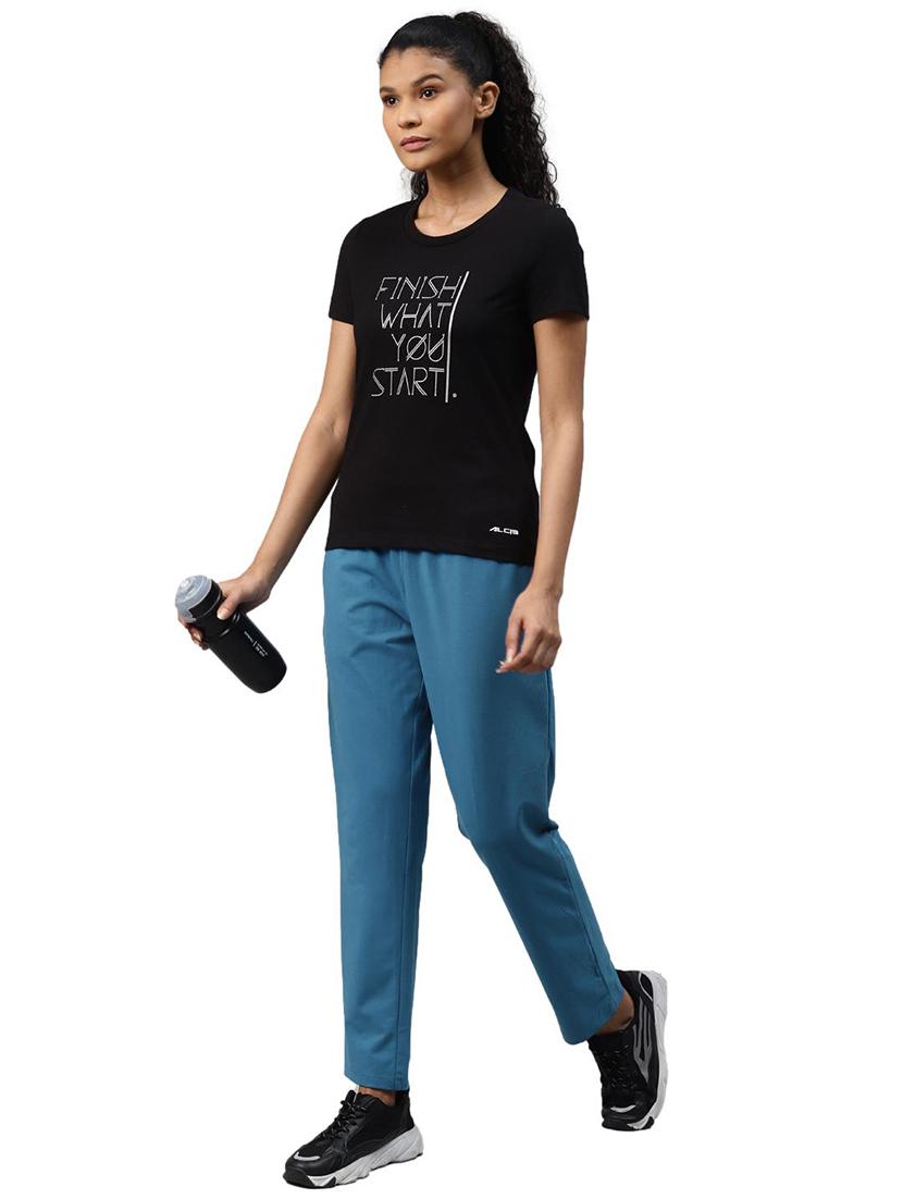 mid rise solid track pant - 17820618 - Standard Image - 3