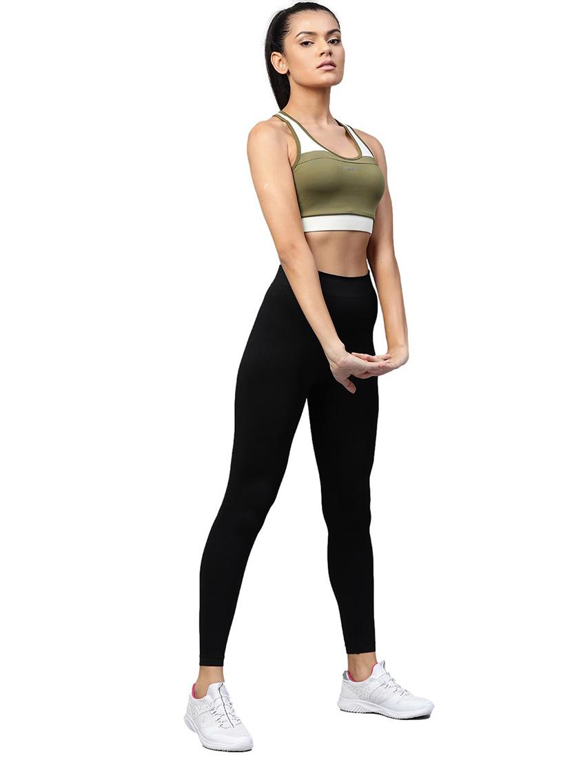 green color block sports bra - 17820620 - Standard Image - 3