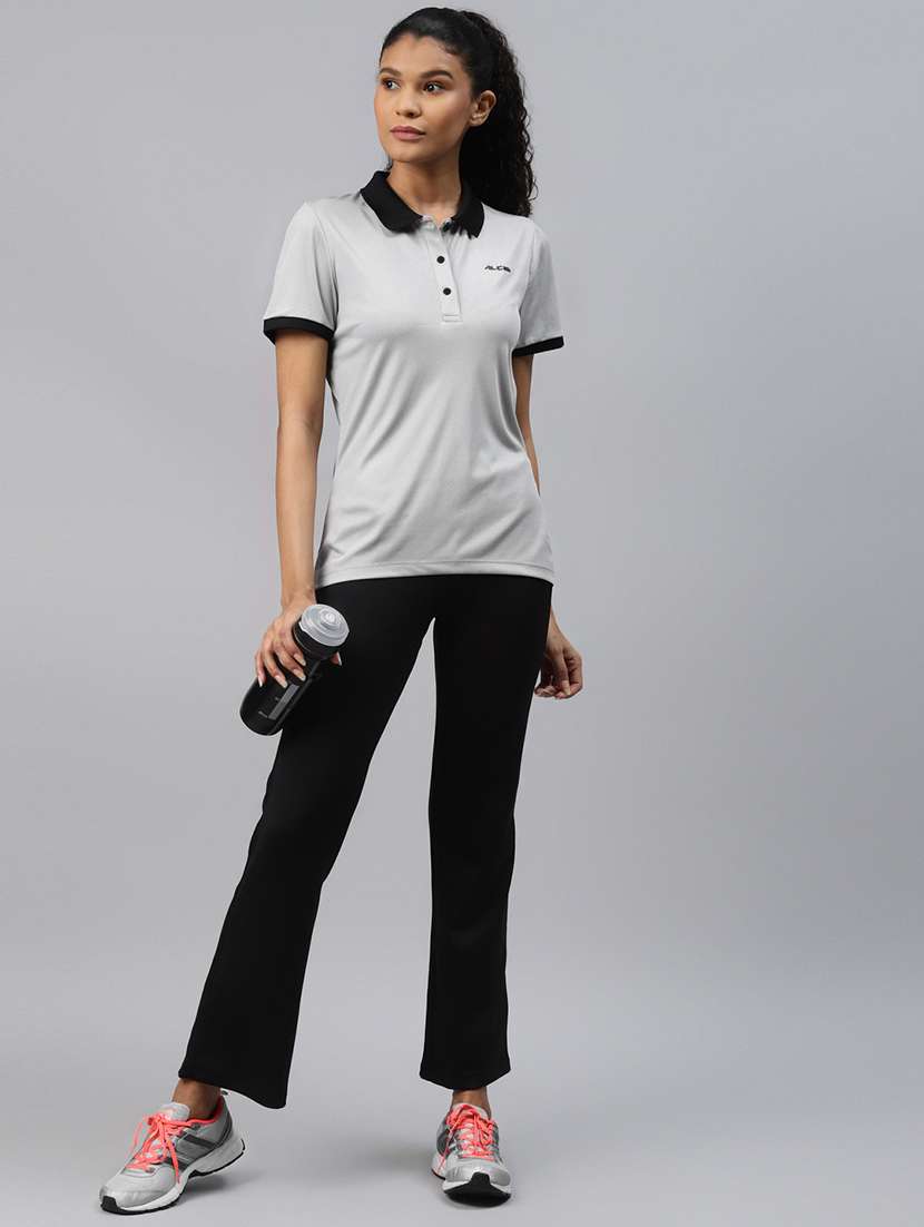 contrast polo neck  tee - 17820625 -  Standard Image - 3
