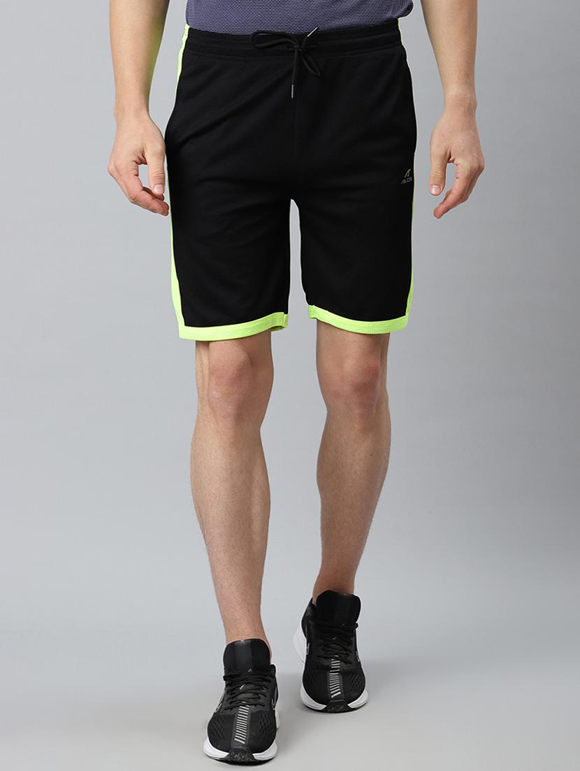 black side taped shorts