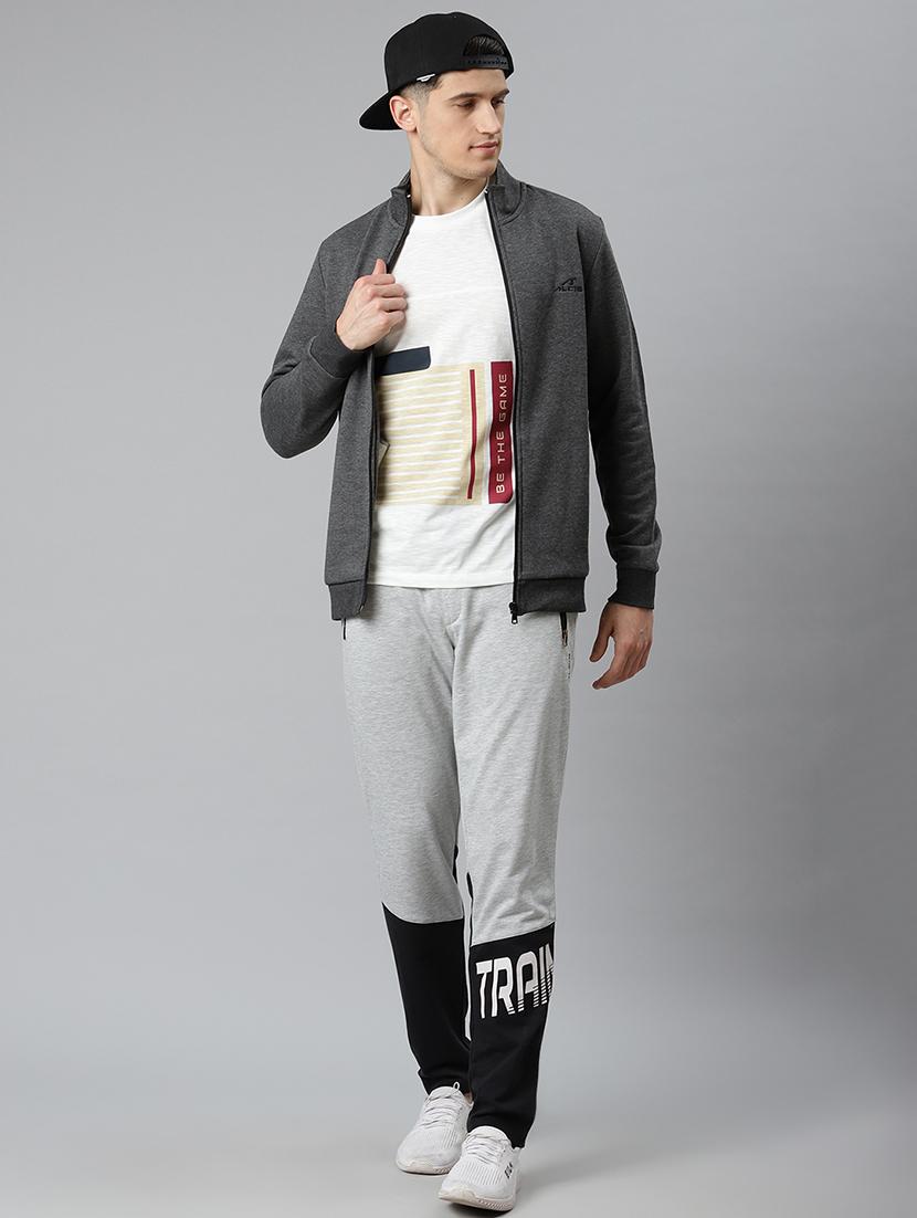 grey solid casual jacket - 17820668 - Standard Image - 3