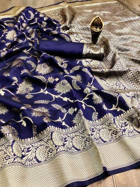 all over jal navy blue saree  - 17822082 -  Standard Image - 3