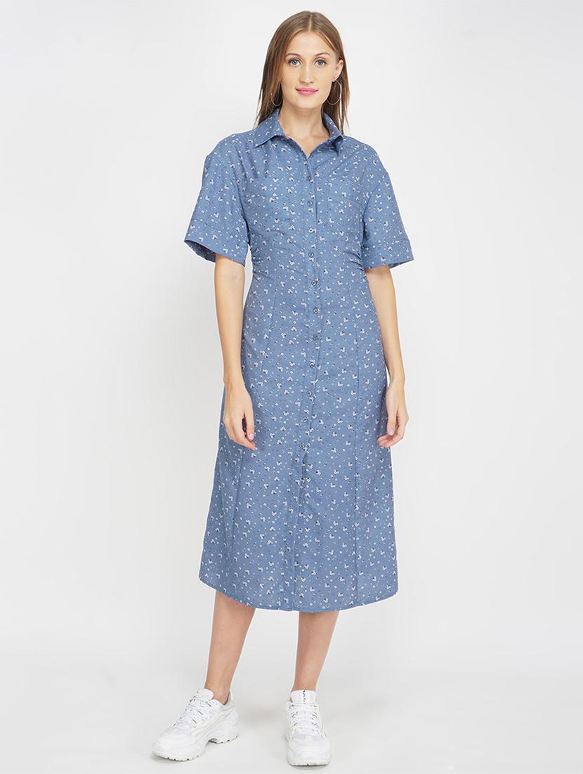 women's shirt printed dress - 17822210 - Zoom Image - 0