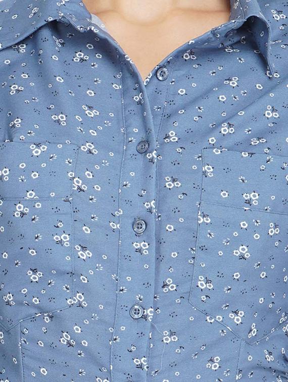 women's shirt printed dress - 17822210 - Standard Image - 3