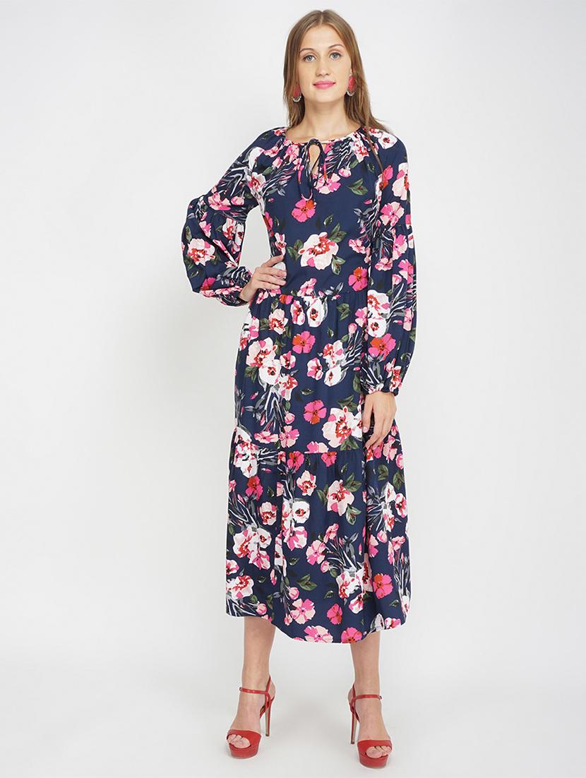 dark blue polyester aline dress - 17822223 - Zoom Image - 0