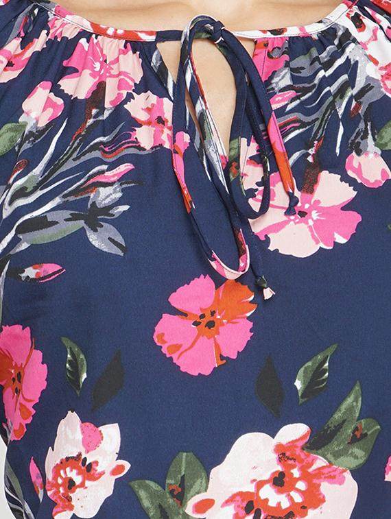 dark blue polyester aline dress - 17822223 - Standard Image - 3