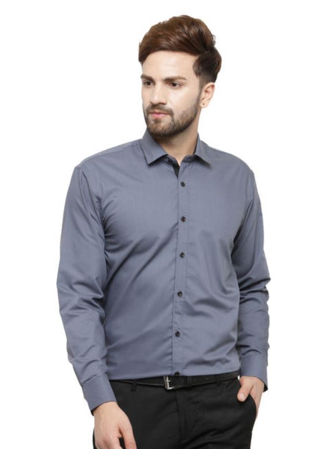 grey cotton shirt - 17822422 - Zoom Image - 0