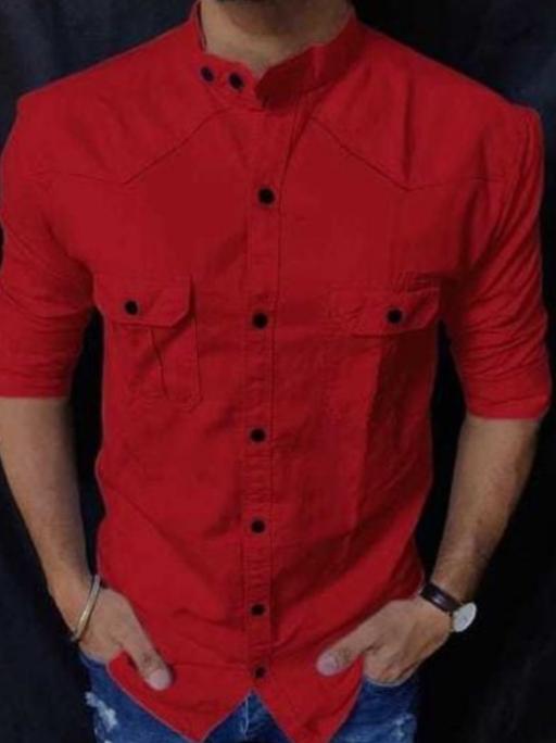 red cotton shirt - 17822423 - Zoom Image - 0
