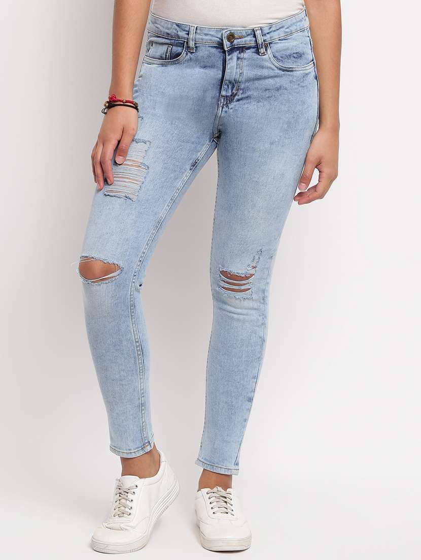 mid rise stone washed  jean