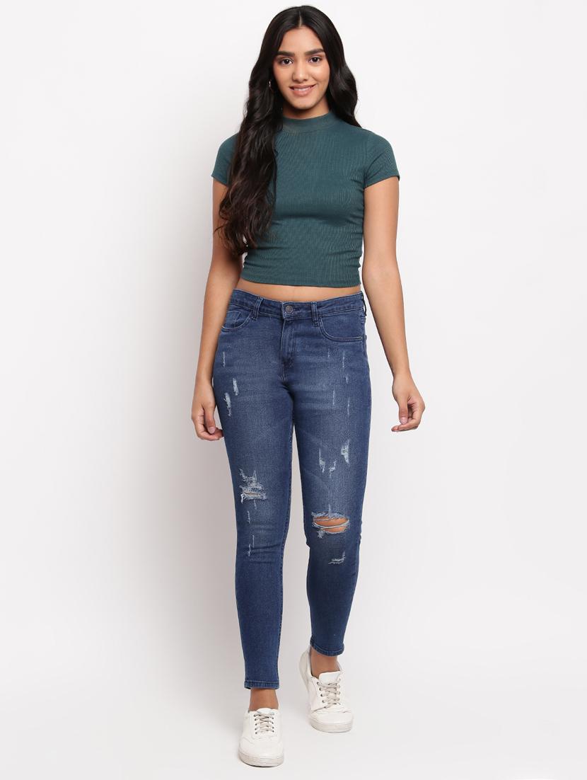 mid rise stone washed jean - 17822449 - Standard Image - 3
