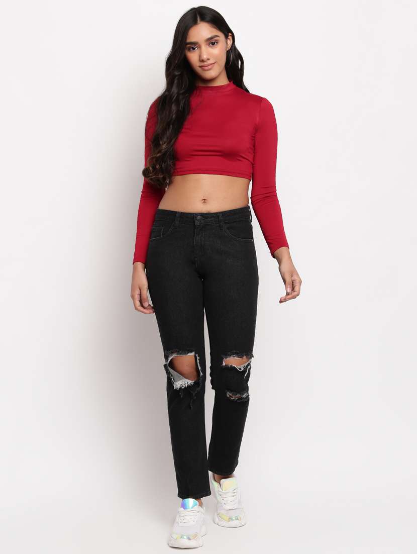 women's distress slim fit jeans - 17822453 -  Standard Image - 3