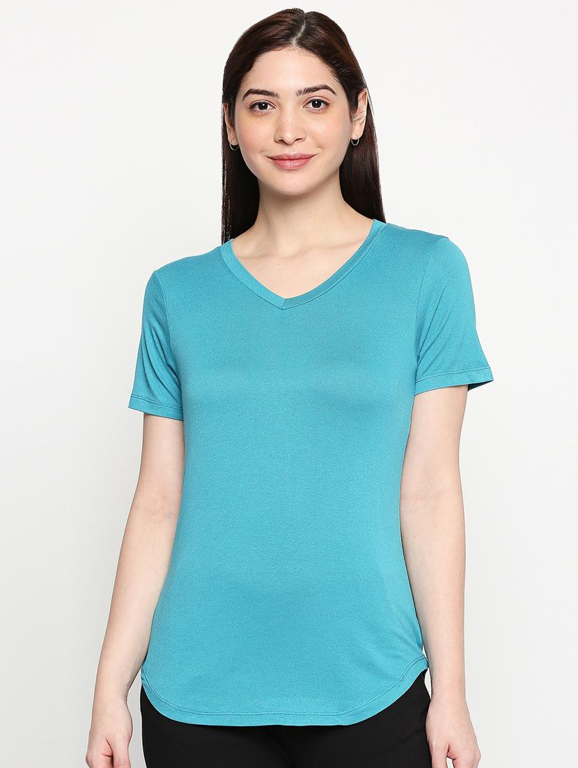 v neck solid t-shirt  - 17822504 -  Zoom Image - 0