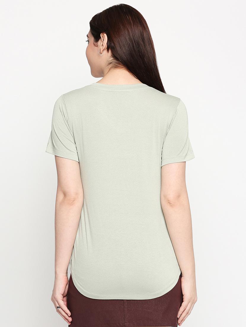 v neck solid t-shirt - 17822505 - Standard Image - 3