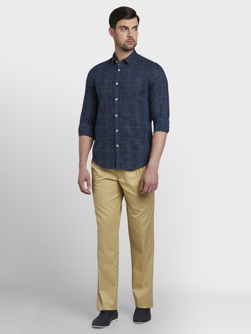 teal checkered casual shirt - 17823011 - Standard Image - 3
