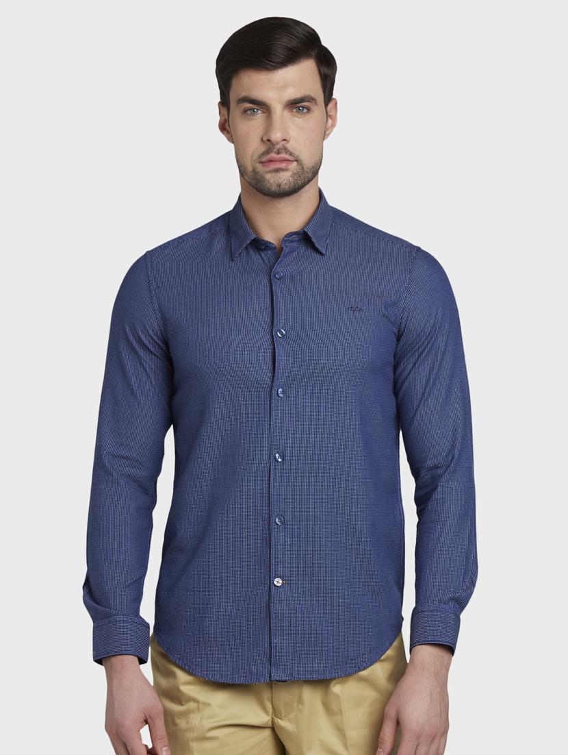 blue printed casual shirt - 17823016 - Zoom Image - 0