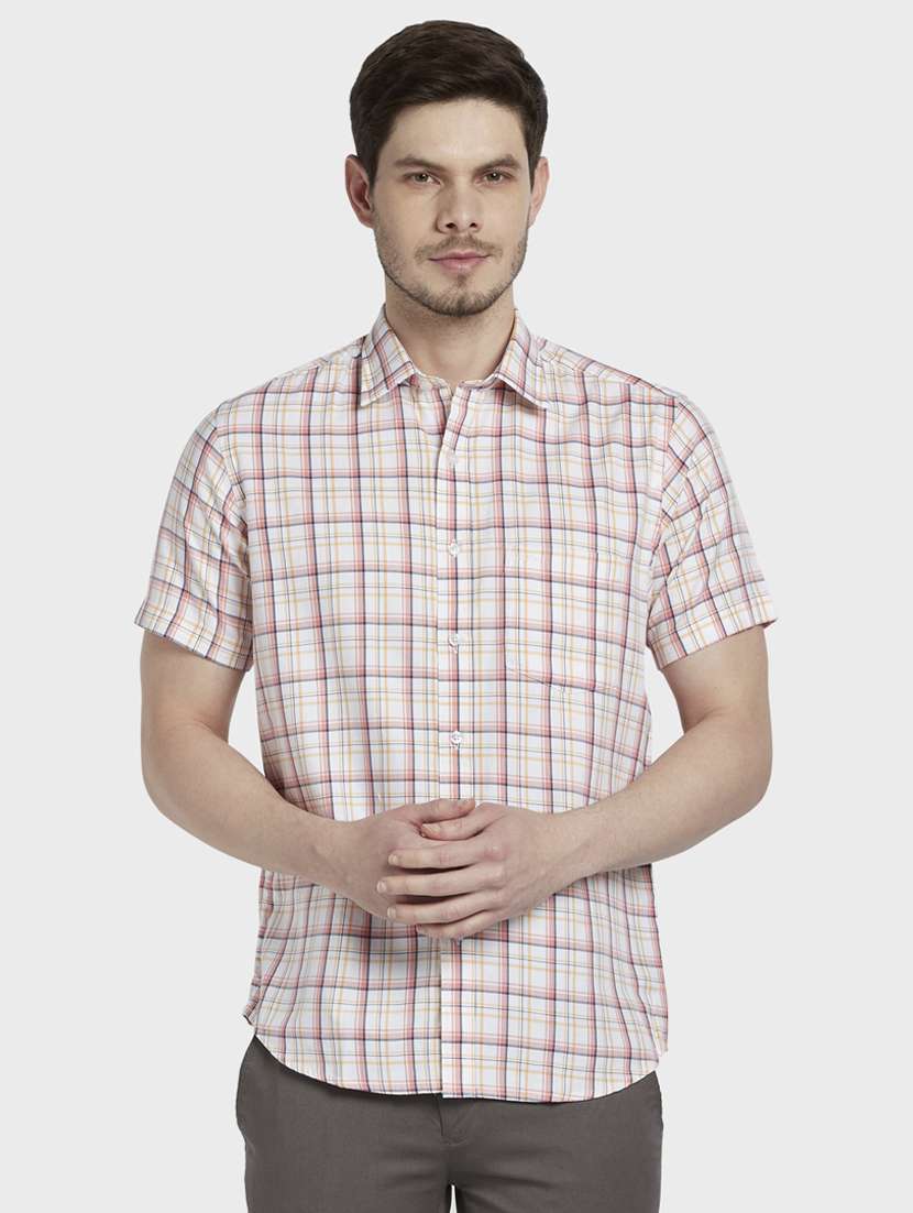 white checkered casual shirt - 17823031 - Zoom Image - 0