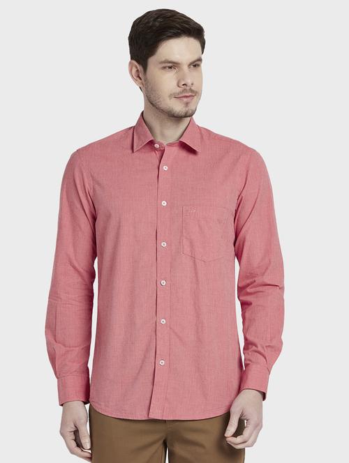 red solid casual shirt - 17823045 -  Standard Image - 0