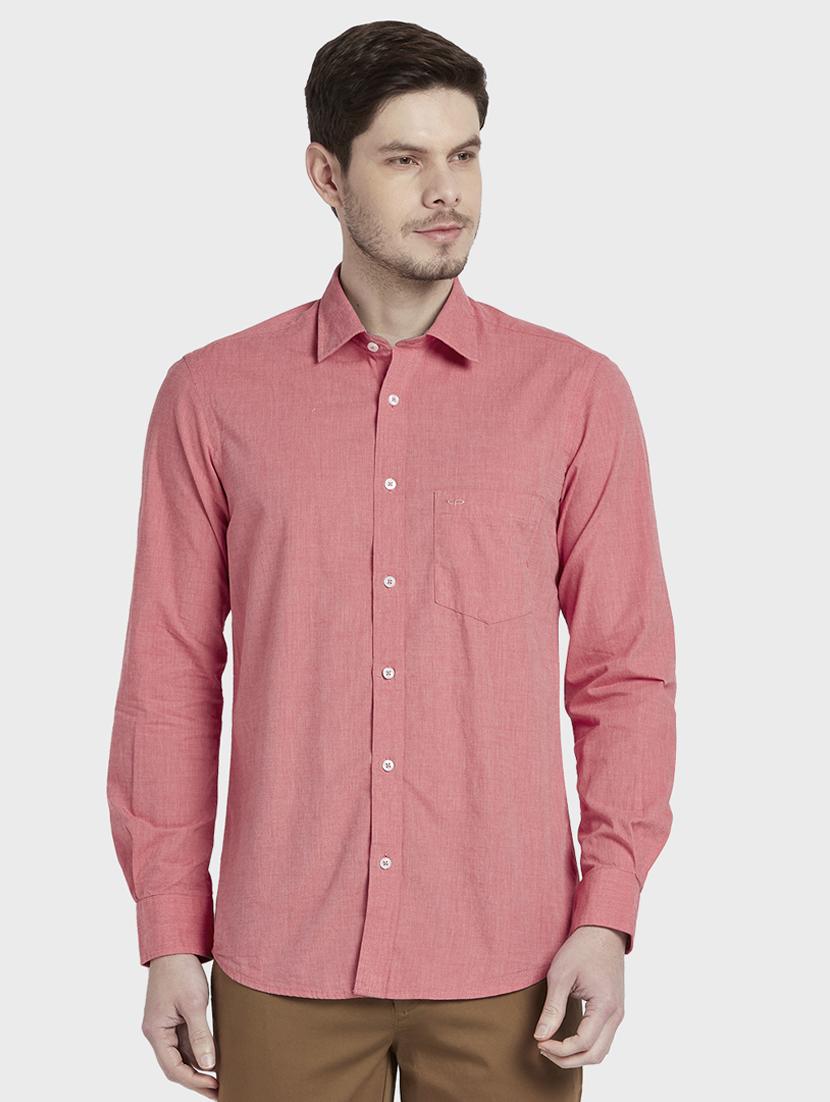 red solid casual shirt - 17823045 -  Zoom Image - 0
