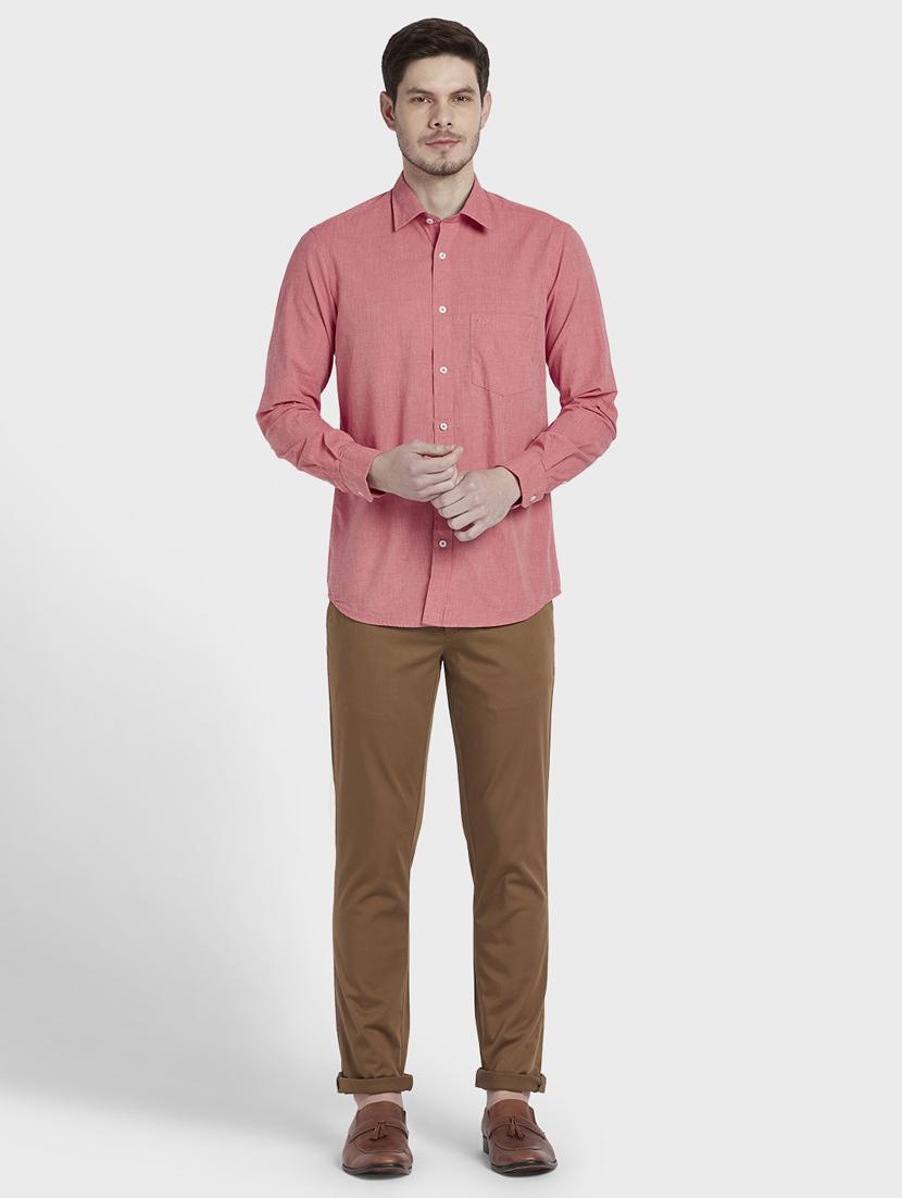 red solid casual shirt - 17823045 - Standard Image - 3