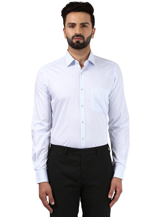 light blue striped formal shirt - 17823061 - Zoom Image - 0