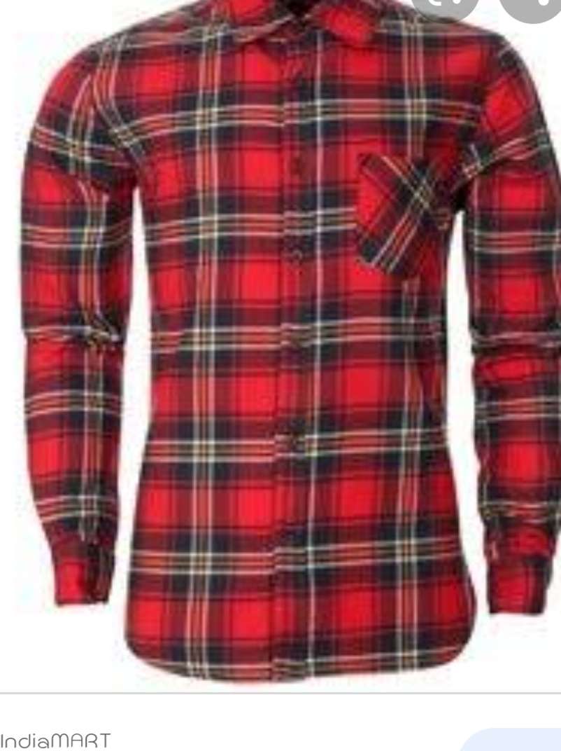 Buy online Red Cotton Casual Shirt from 