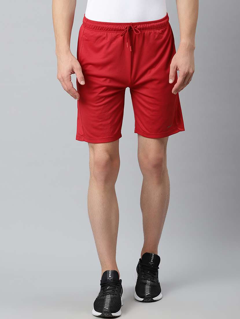 red solid shorts
