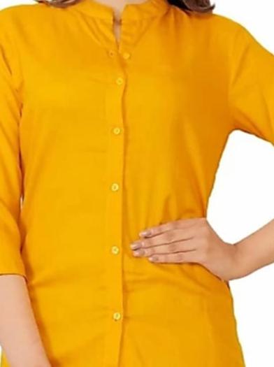 yellow khadicotton top - 17824736 - Standard Image - 0