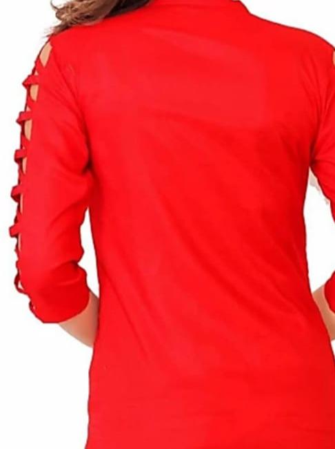 red khadicotton top - 17824737 - Zoom Image - 0