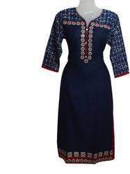 blue cotton kurti - 17824901 - Standard Image - 0