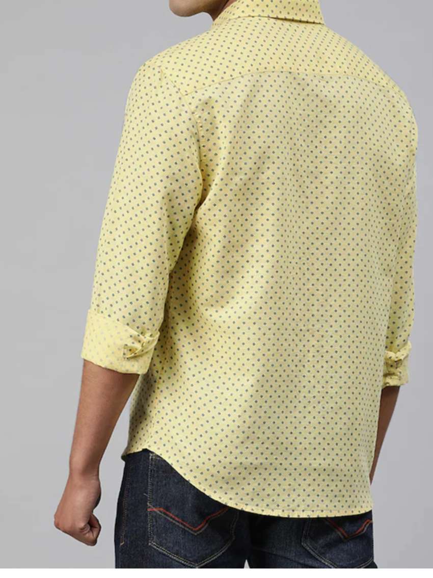 yellow cotton casual shirt - 17826116 - Zoom Image - 0