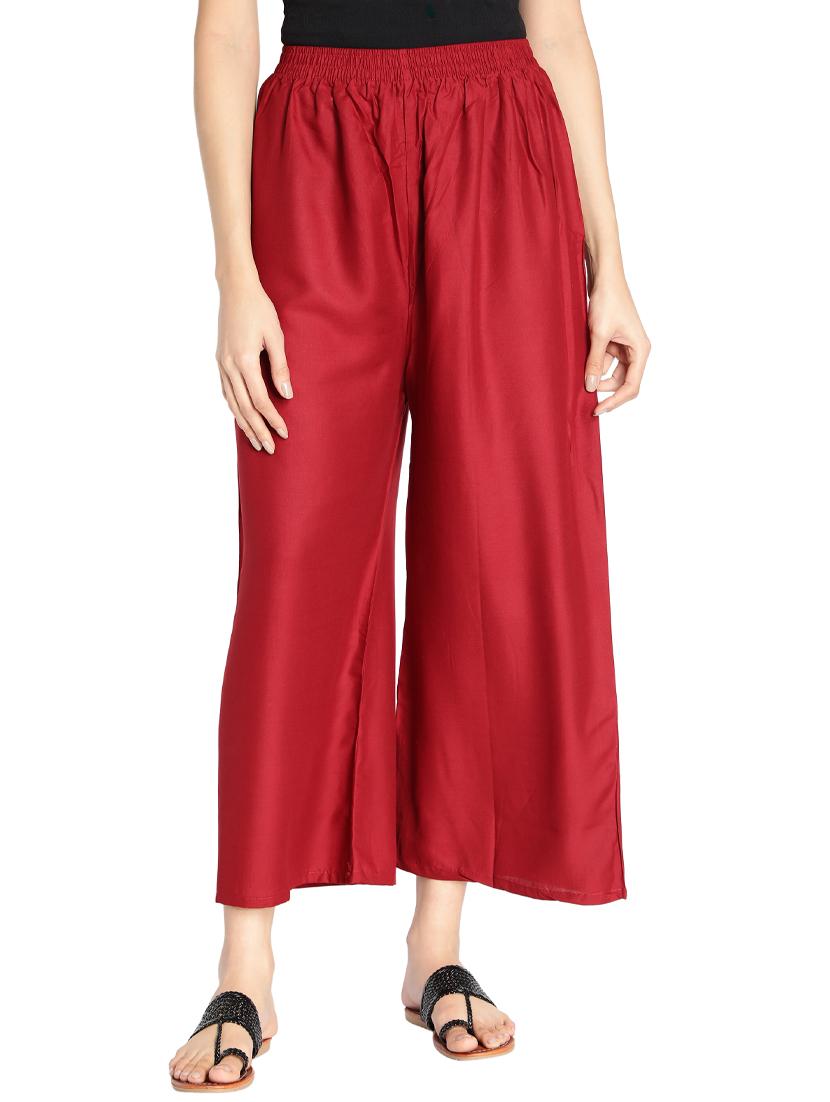 mid rise solid palazzo - 17826888 - Zoom Image - 0