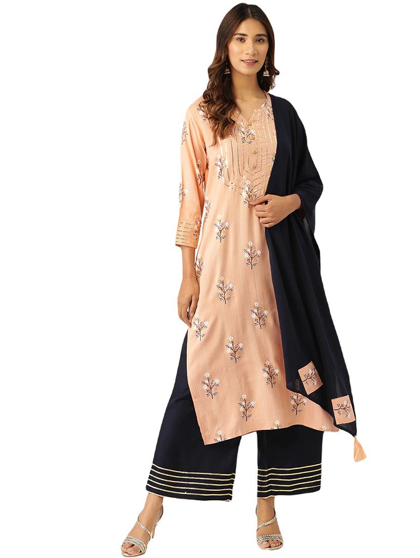 printed kurta palazzo set - 17827305 - Zoom Image - 0