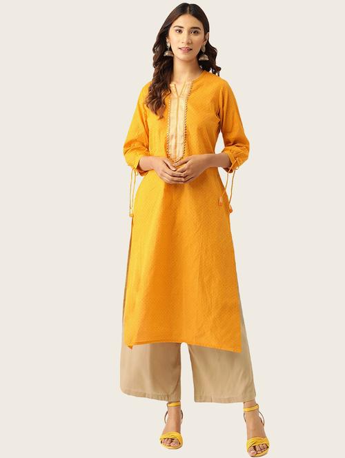 self design kurta palazzo set - 17827308 - Standard Image - 0