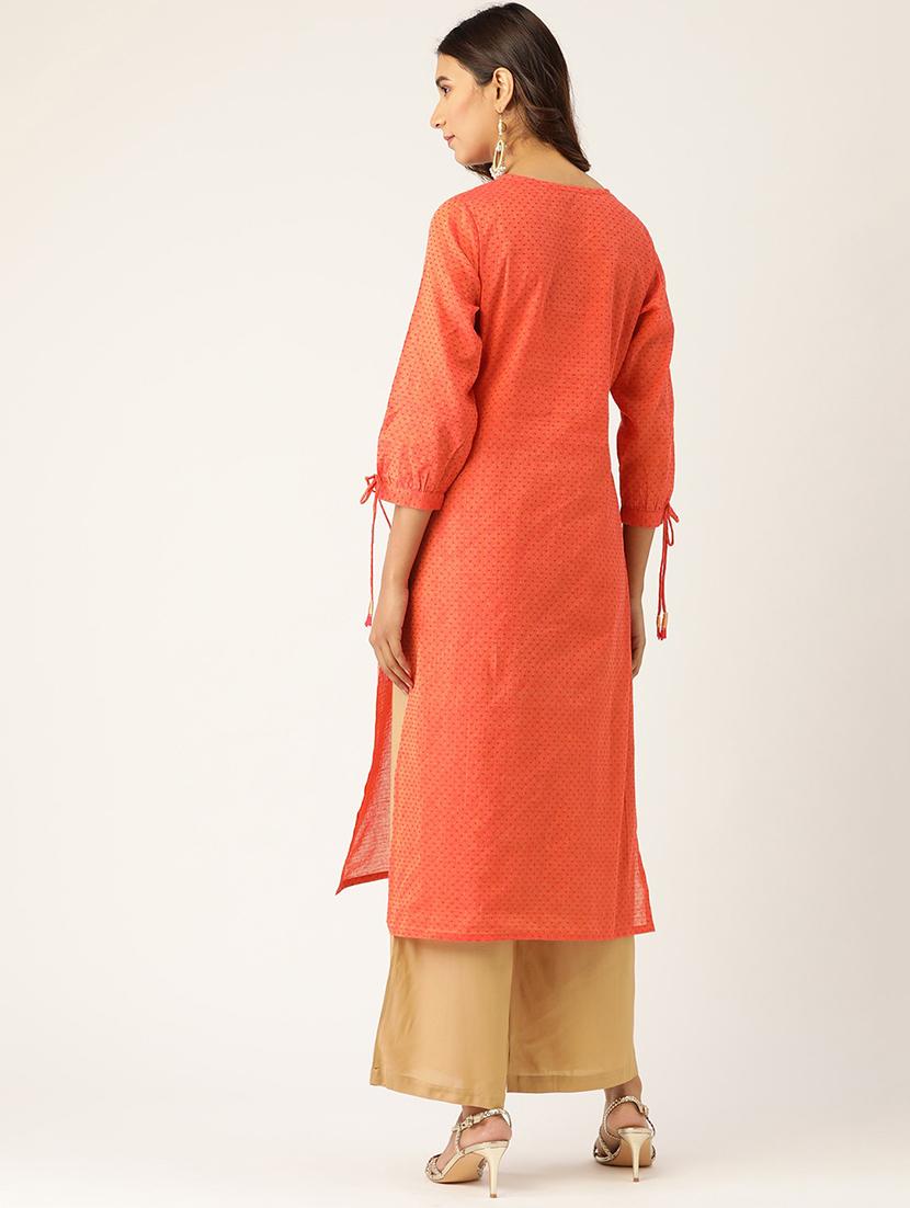 self design kurta palazzo set - 17827309 - Standard Image - 3