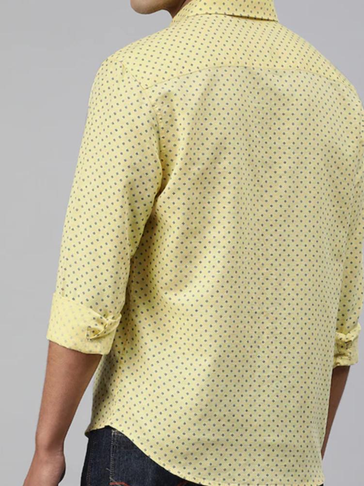yellow cotton casual shirt - 17827609 - Zoom Image - 0