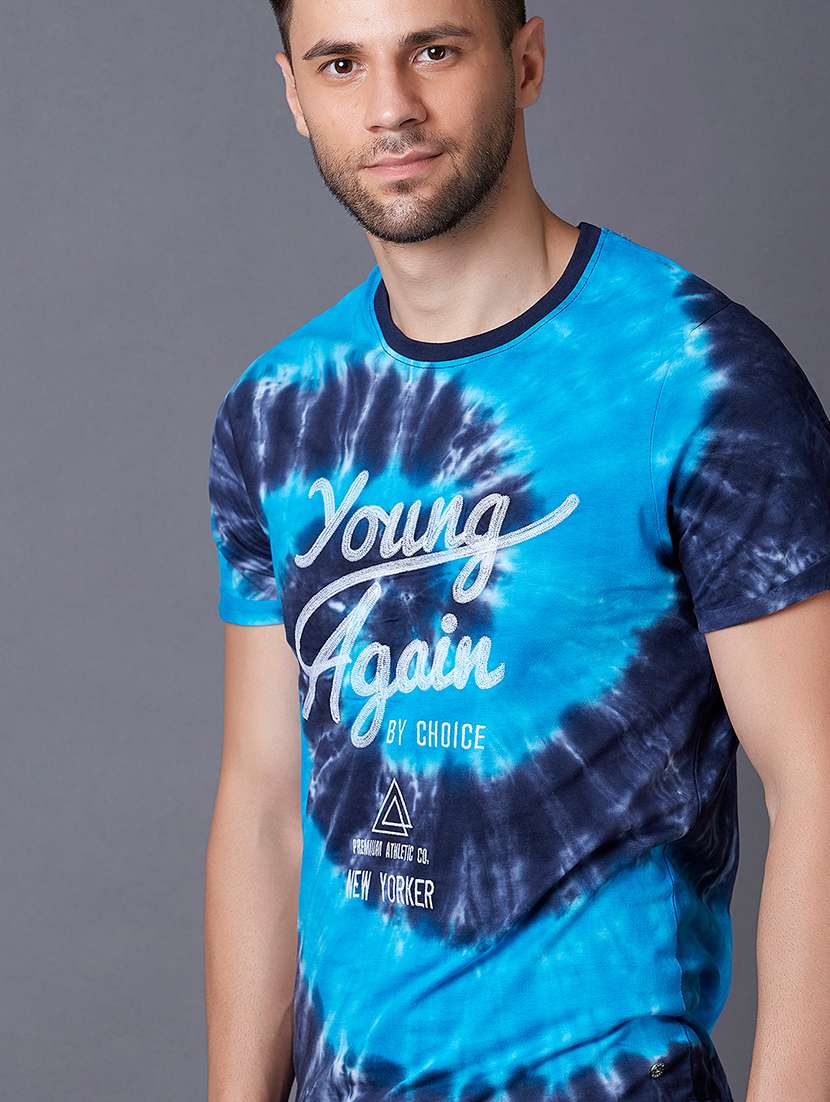 blue tie & dye t-shirt - 17828125 -  Standard Image - 3