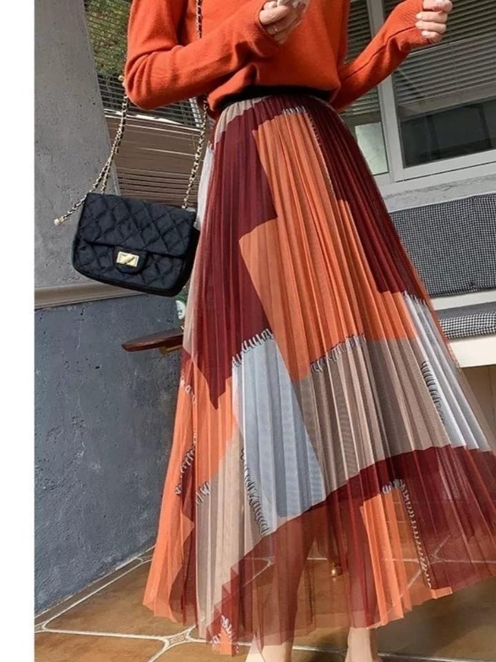 orange net skirt - 17828400 - Zoom Image - 0