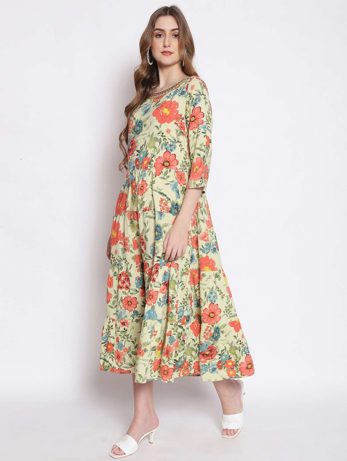 women's fit & flare floral dress - 17829209 - Zoom Image - 0